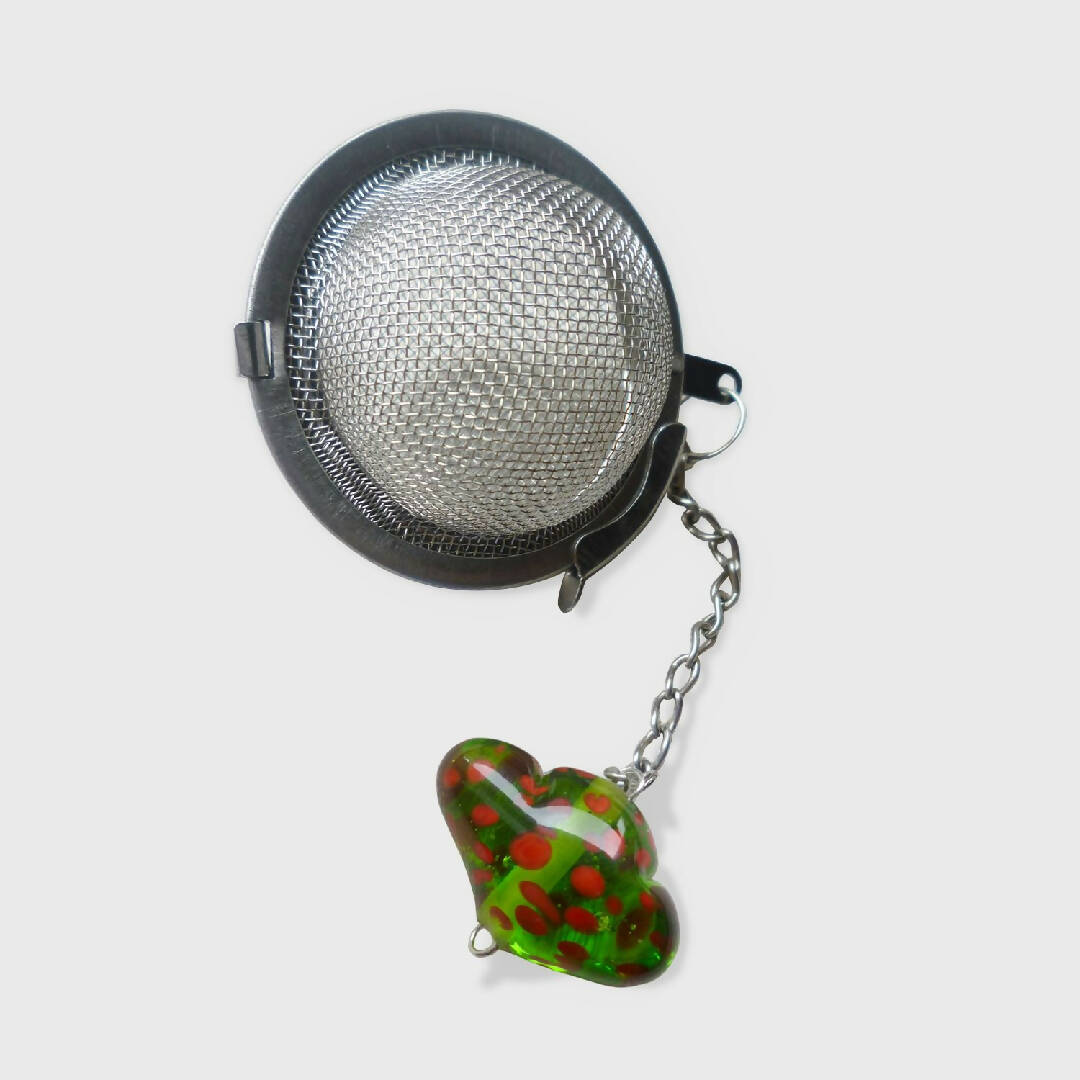 Boule à thé Nuage Vert à pois rouge | EMPREINTES Paris