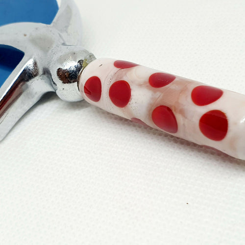 Roulette coupante en verre rose violacé et rouge - A Pois | EMPREINTES Paris - EMPREINTES Paris