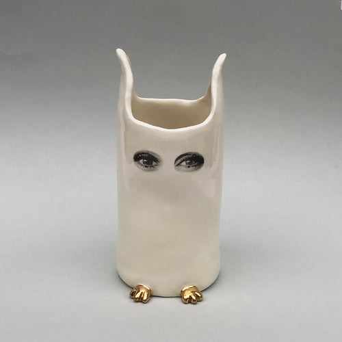 Vase Espionne blanc, moyen modèle | EMPREINTES Paris - EMPREINTES Paris