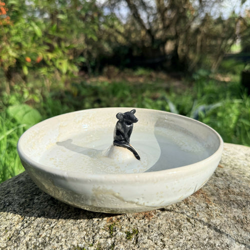 Bol à eau pour chat, petite souris noire | EMPREINTES Paris - EMPREINTES Paris