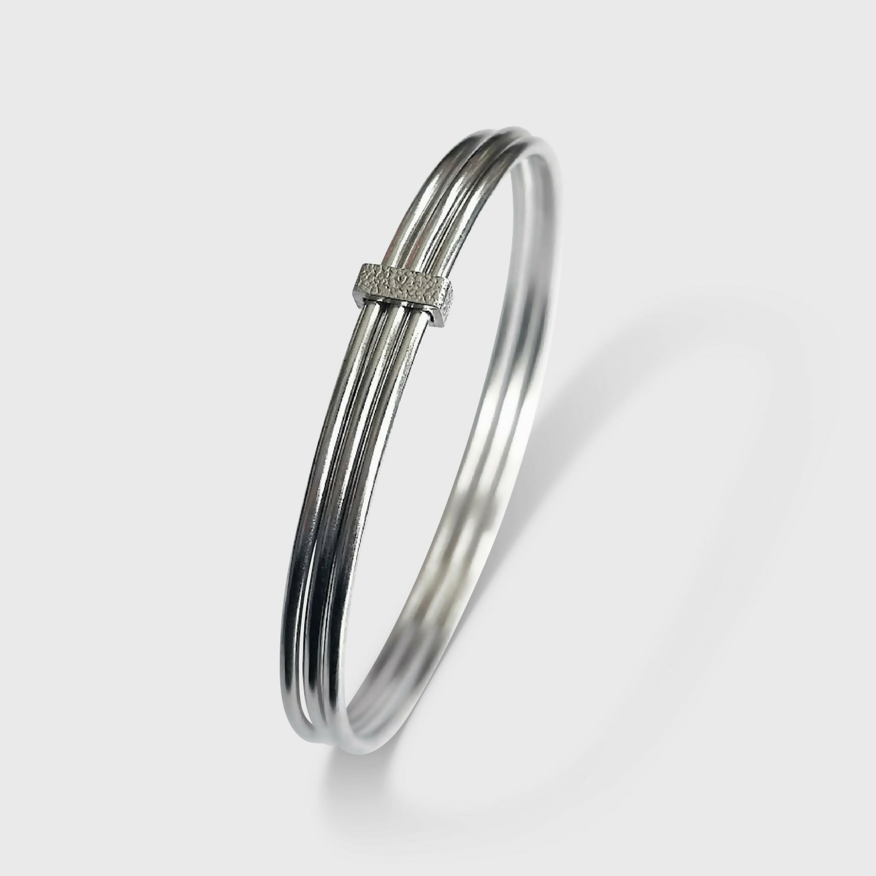 Bracelets joncs argent rhodié | EMPREINTES Paris