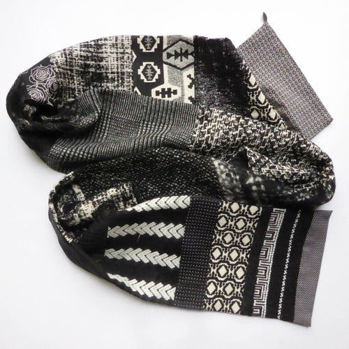 Écharpe hivernale XL black and white | EMPREINTES Paris - EMPREINTES Paris