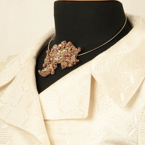 Collier Baroque or - Sculpture textile à porter | EMPREINTES Paris - EMPREINTES Paris