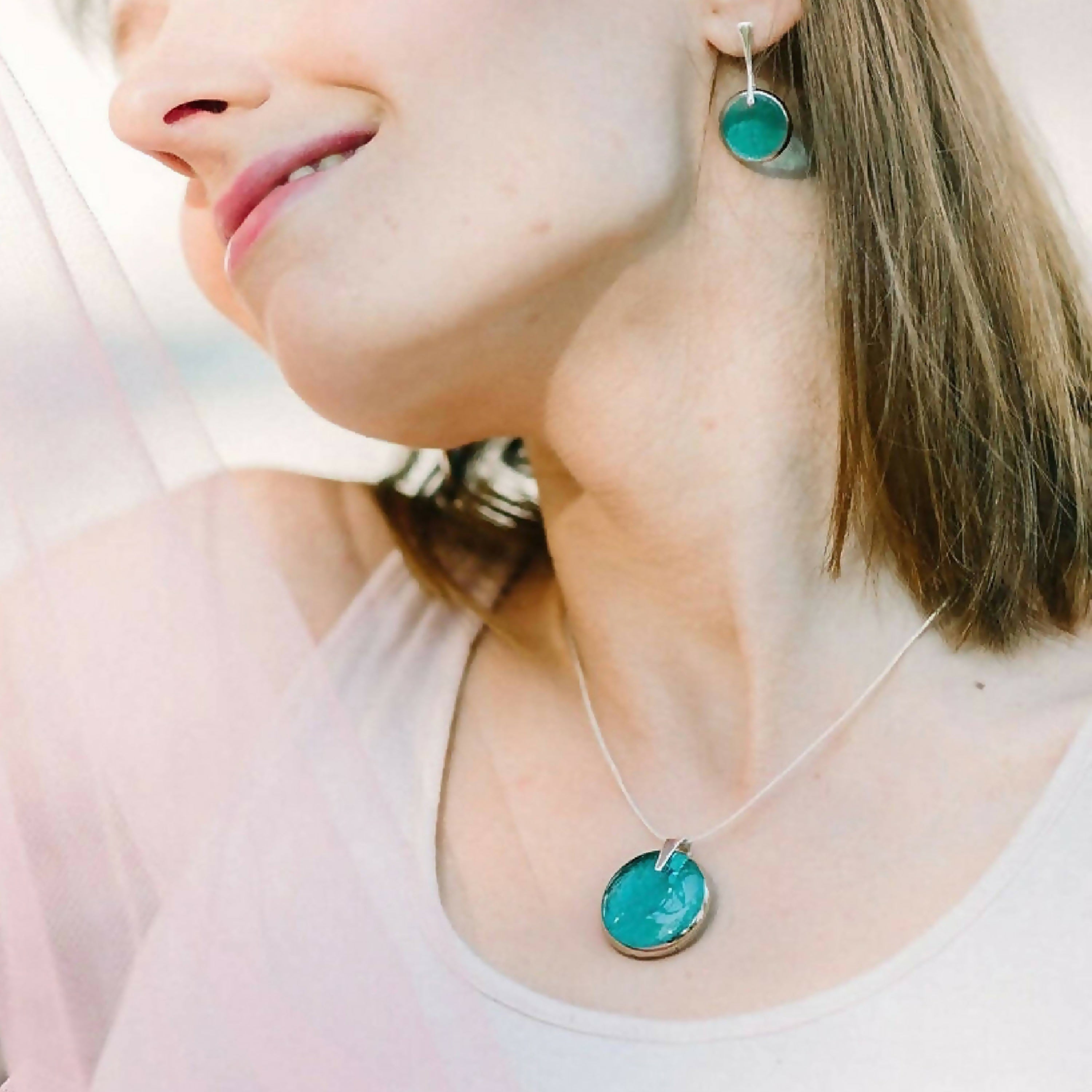 Parure PLEINE LUNE émeraude | EMPREINTES Paris