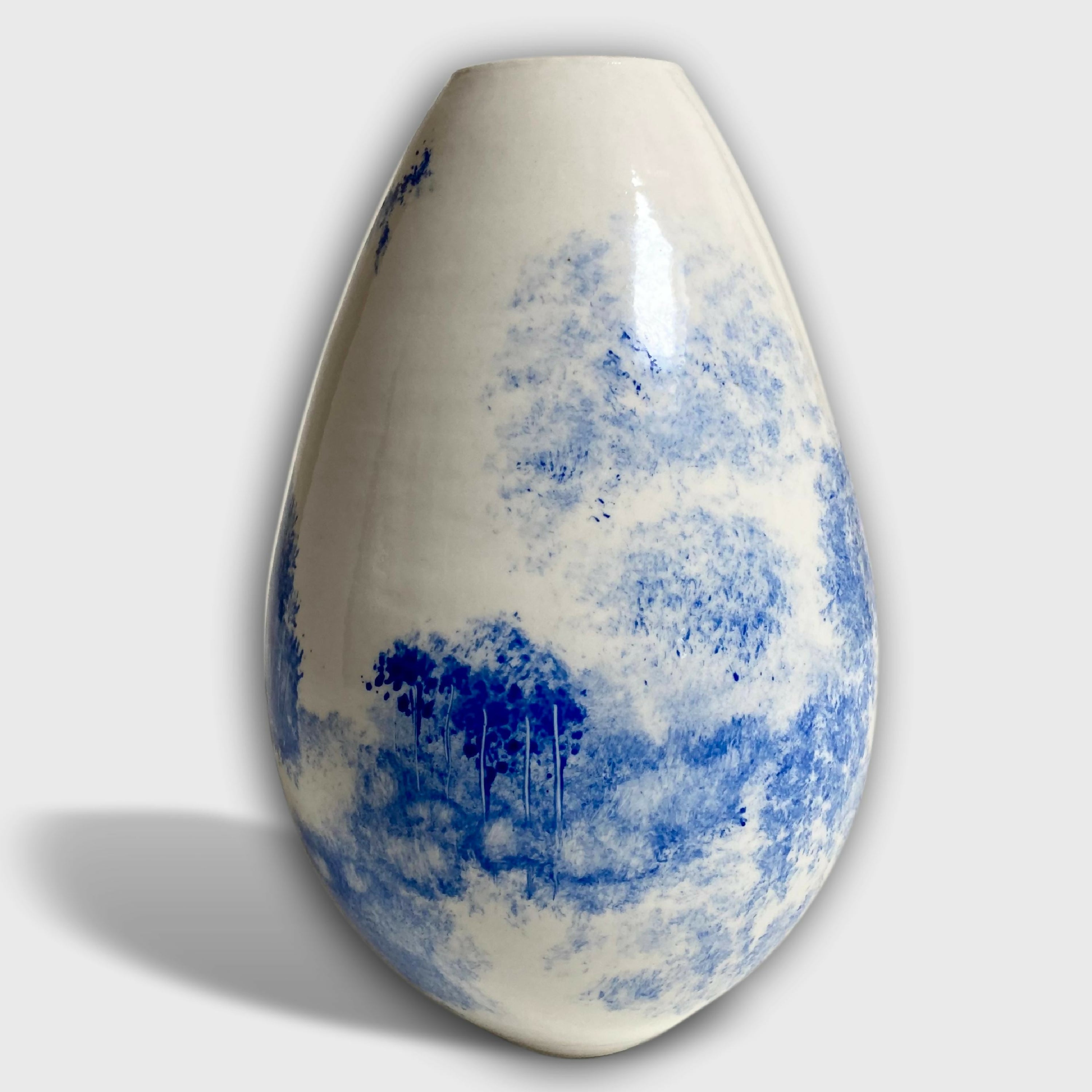 Vase Paysage arboré bleu 3 | EMPREINTES Paris