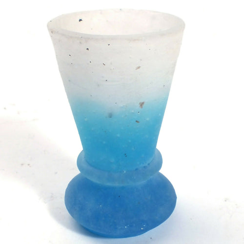 Petit Vase NIII en pâte de cristal bleue et blanche | EMPREINTES Paris - EMPREINTES Paris