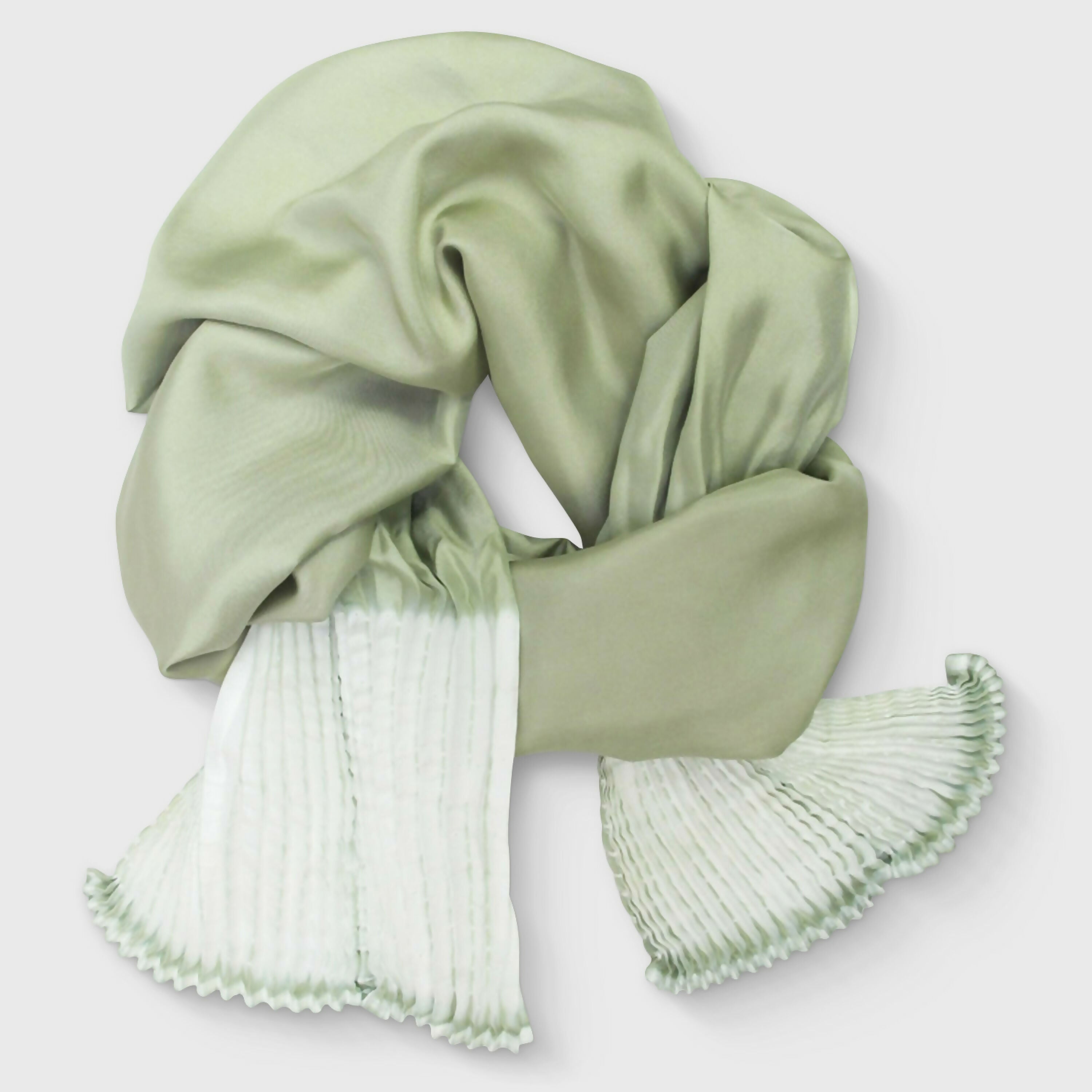 Écharpe Midi Plissée Twill de soie BOUPLIBOU 037 | EMPREINTES Paris