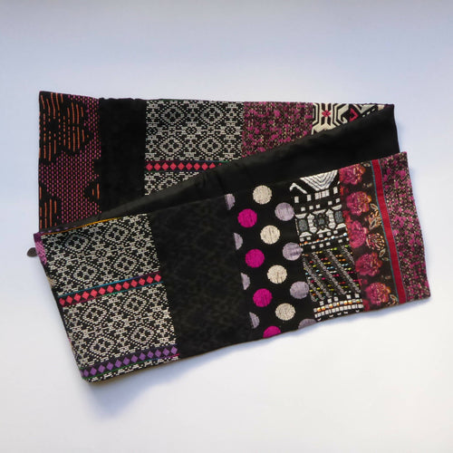 Écharpe hivernale - Graphique fuchsia | EMPREINTES Paris - EMPREINTES Paris