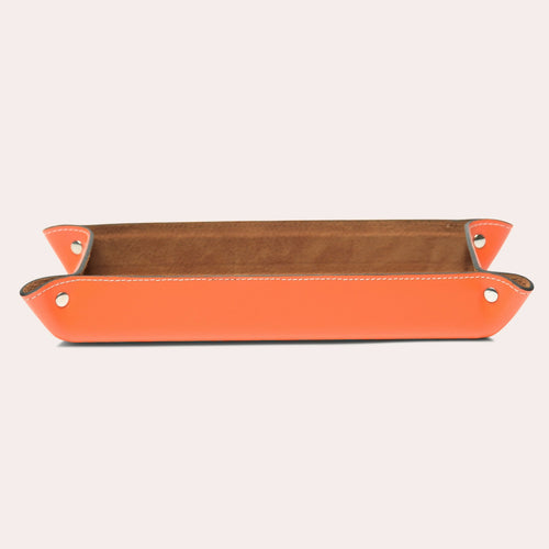 Vide poches rectangle en cuir orange | EMPREINTES Paris - EMPREINTES Paris