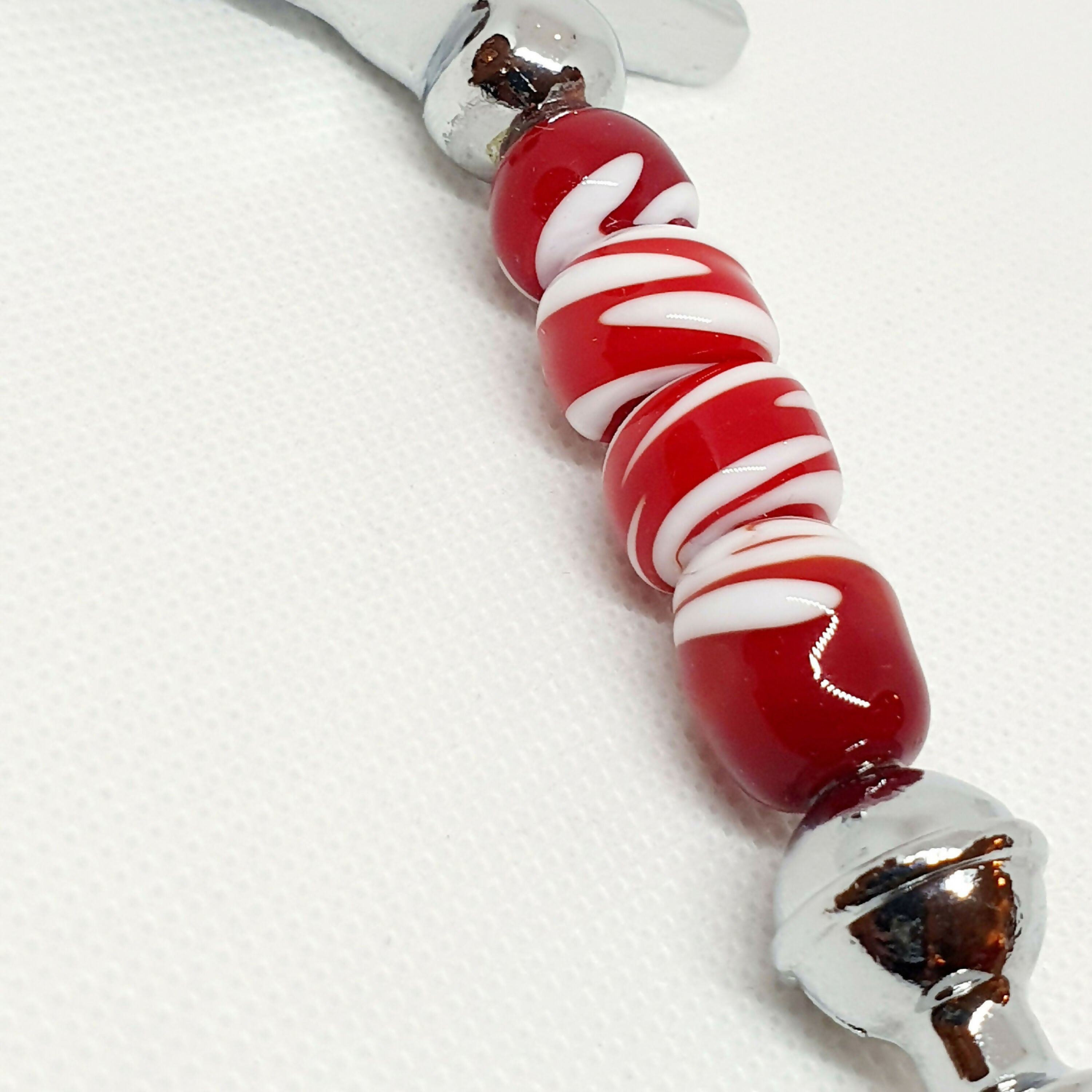 Roulette à pizza rouge et blanche - Epis de blé | EMPREINTES Paris