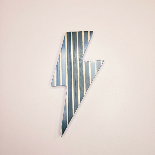 Série Mini Pop - Eclair rayures bleu clair et blanc | EMPREINTES Paris - EMPREINTES Paris