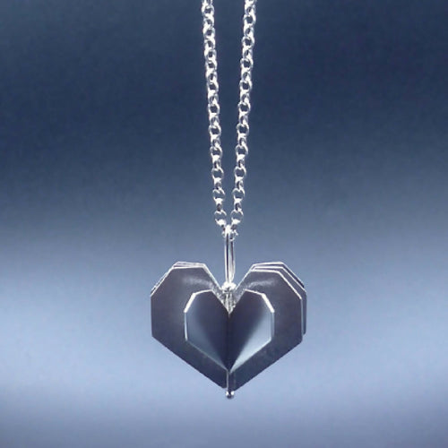 Sautoir coeur argent rhodié | EMPREINTES Paris - EMPREINTES Paris