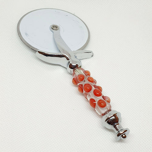 Roulette à pizza en verre cristal et corail - Bubble | EMPREINTES Paris - EMPREINTES Paris