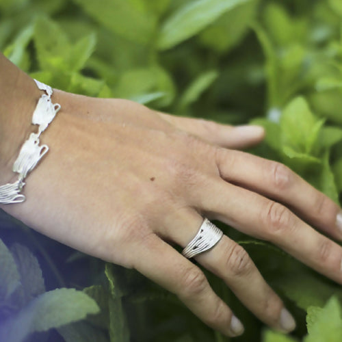 Bague empreinte en fil d'argent massif 925 recyclé | EMPREINTES Paris - EMPREINTES Paris