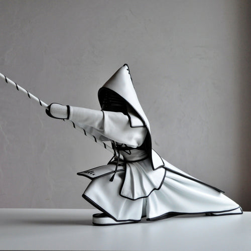 Sculpture cuir Kendo blanc | EMPREINTES Paris - EMPREINTES Paris