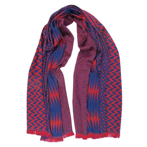 echarpe_maxi_laine_soie_marine_rouge_planetarium_sophie_guyot_soieries copie | EMPREINTES Paris - EMPREINTES Paris