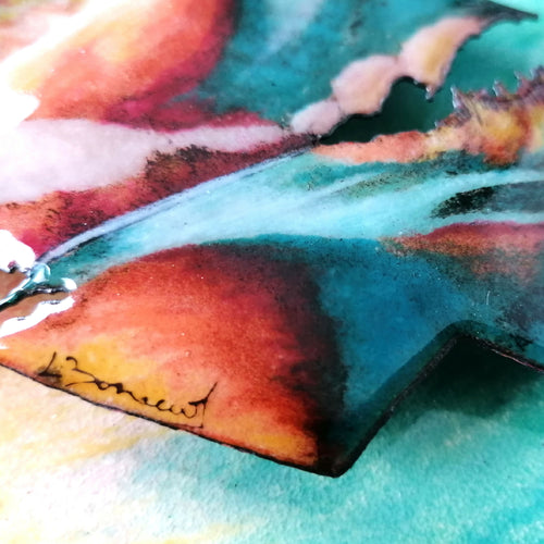 Landscape - Décoration murale en émail 3D sur cuivre. | EMPREINTES Paris - EMPREINTES Paris