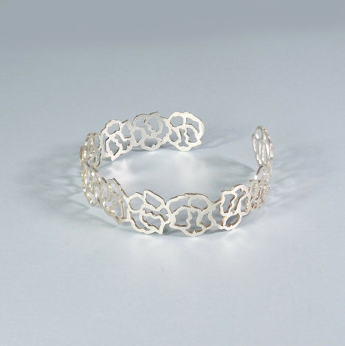 Bracelet argent ajouré floral Boutons de roses | EMPREINTES Paris - EMPREINTES Paris