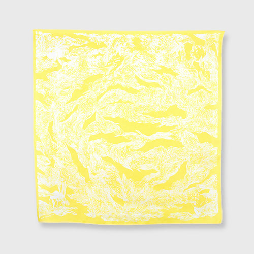 Bandana de Soie Mauvais Vents Jaune - prelude copie | EMPREINTES Paris - EMPREINTES Paris