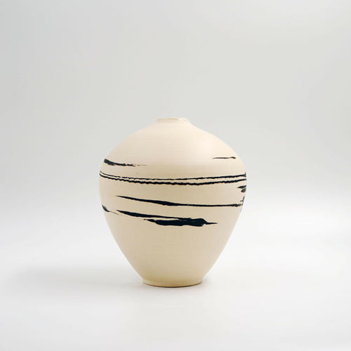Vase blanc et noir - série Nuages II | EMPREINTES Paris - EMPREINTES Paris