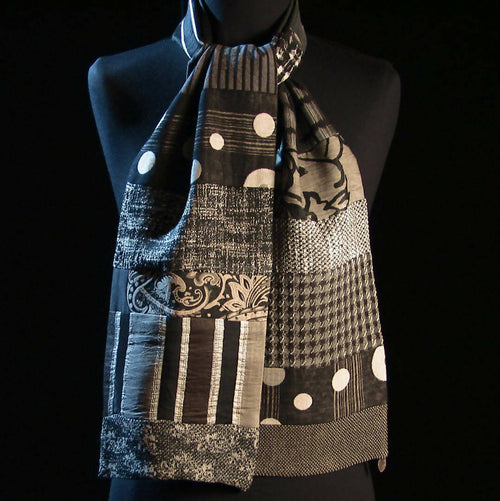 Écharpe intemporelle homme- Graphique beige | EMPREINTES Paris - EMPREINTES Paris