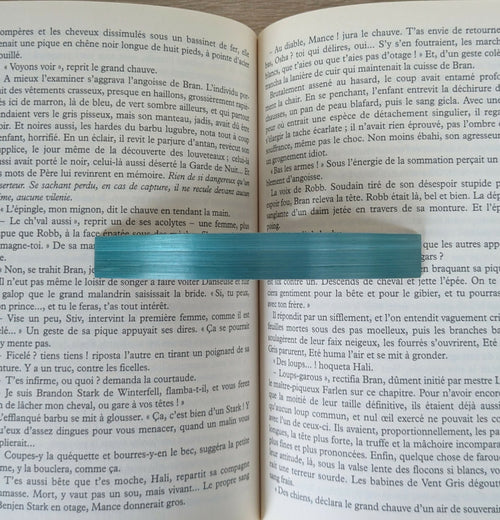 Bague de lecture avec Marqueterie de Paille Bleue | EMPREINTES Paris - EMPREINTES Paris
