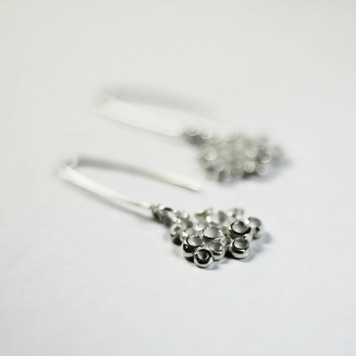 Boucles d’oreilles pendantes Ecume en argent massif | EMPREINTES Paris - EMPREINTES Paris