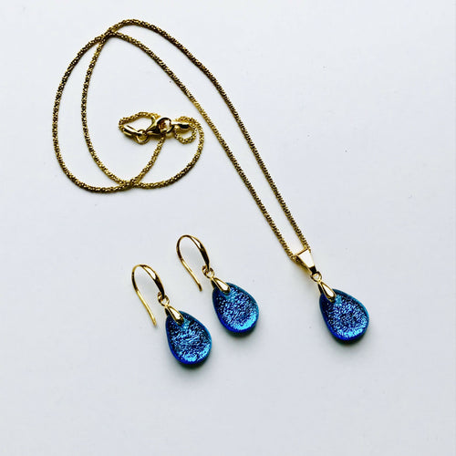 parure_perle_dichroique_cyan_mari_et_femme | EMPREINTES Paris - EMPREINTES Paris