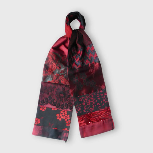 Écharpe bijou - Rouge et noir | EMPREINTES Paris - EMPREINTES Paris