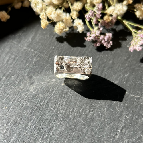 Chevalière texturée en argent | EMPREINTES Paris - EMPREINTES Paris