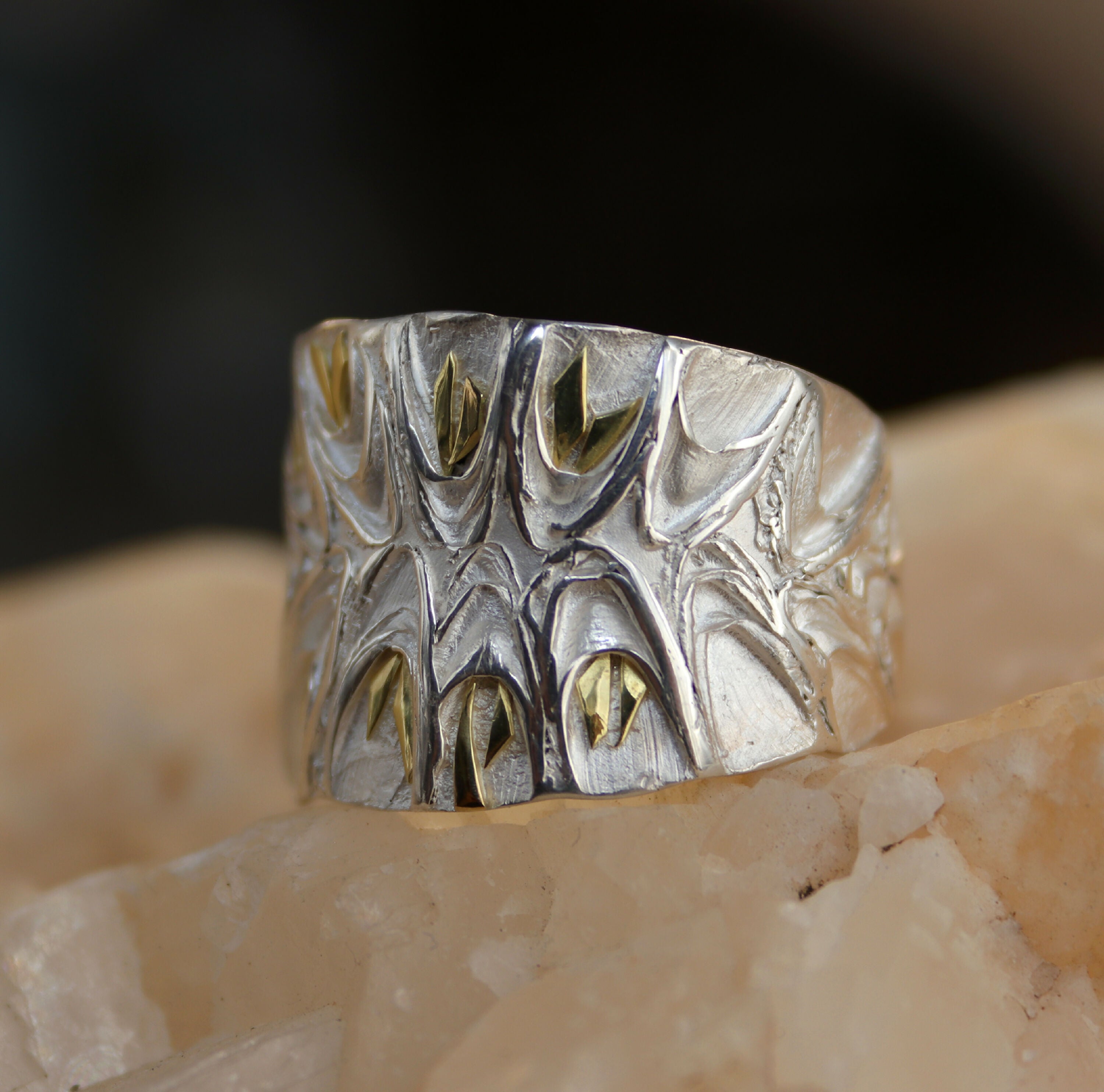 bague_mollusque_iv_piece_unique_t57_en_argent_pur_et_or_sol_billeke copie | EMPREINTES Paris