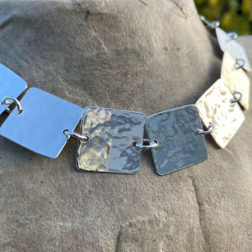collier_choker_en_argent_massif_martele_squares_artyssia copie | EMPREINTES Paris - EMPREINTES Paris