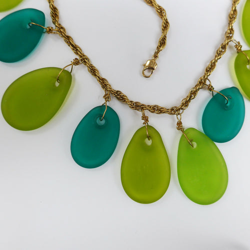 Collier GALET VERT E1013 | EMPREINTES Paris - EMPREINTES Paris