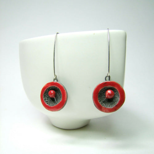Boucles d'oreilles Miro rouges | EMPREINTES Paris - EMPREINTES Paris