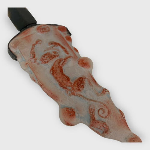 ouvre-lettre singe rouge couteau artisanal cadeau homme objet de collection unique original en cristal moulé | EMPREINTES Paris - EMPREINTES Paris