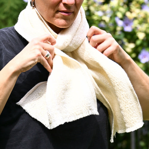 echarpe_blanc_ivoire_creation_tissages_francois_vieillard copie | EMPREINTES Paris - EMPREINTES Paris