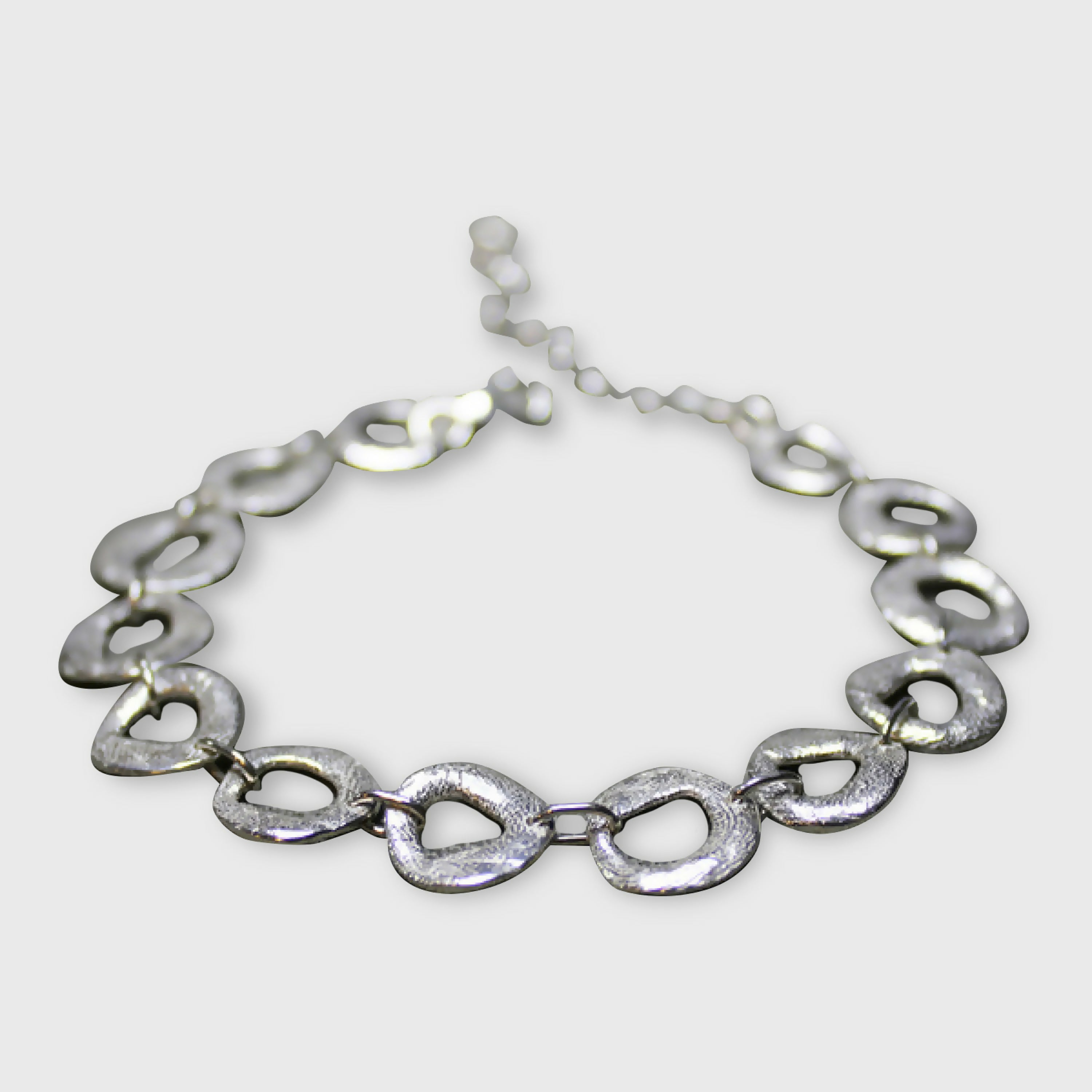Bracelet en argent massif maillons petits cercles | EMPREINTES Paris