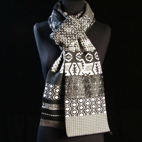 Écharpe hivernale XL black and white | EMPREINTES Paris - EMPREINTES Paris