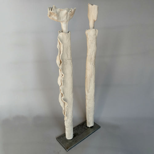 Sculpture Reflets Silencieux céramique grès blanc | EMPREINTES Paris - EMPREINTES Paris