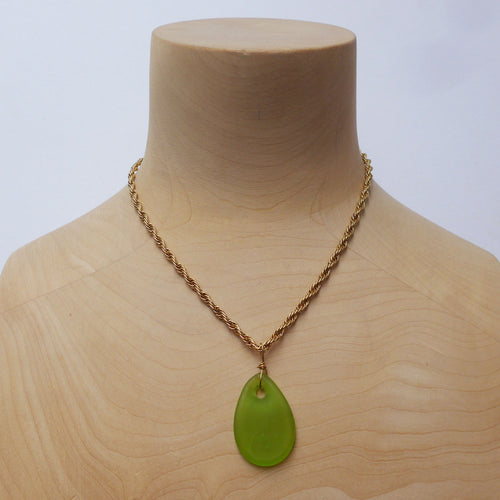 Pendentif GALET VERT E1011 | EMPREINTES Paris - EMPREINTES Paris