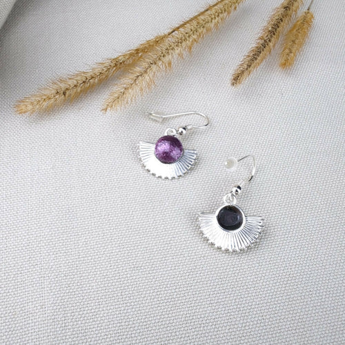 Boucles d'oreilles en émail - Éventail | EMPREINTES Paris - EMPREINTES Paris