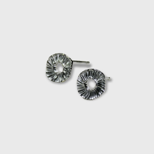 Boucles d'oreilles minimalistes en argent massi rondelles de bois | EMPREINTES Paris - EMPREINTES Paris