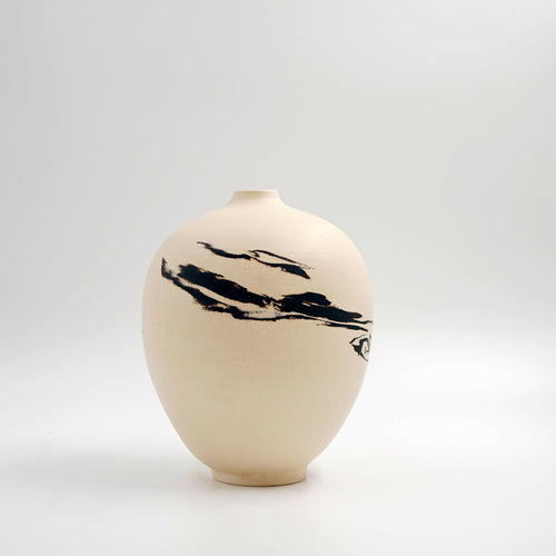 Vase blanc et noir - série Nuages III | EMPREINTES Paris - EMPREINTES Paris