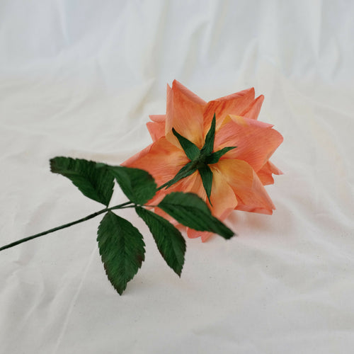 Rose en papier (couleur rose orangé) | EMPREINTES Paris - EMPREINTES Paris