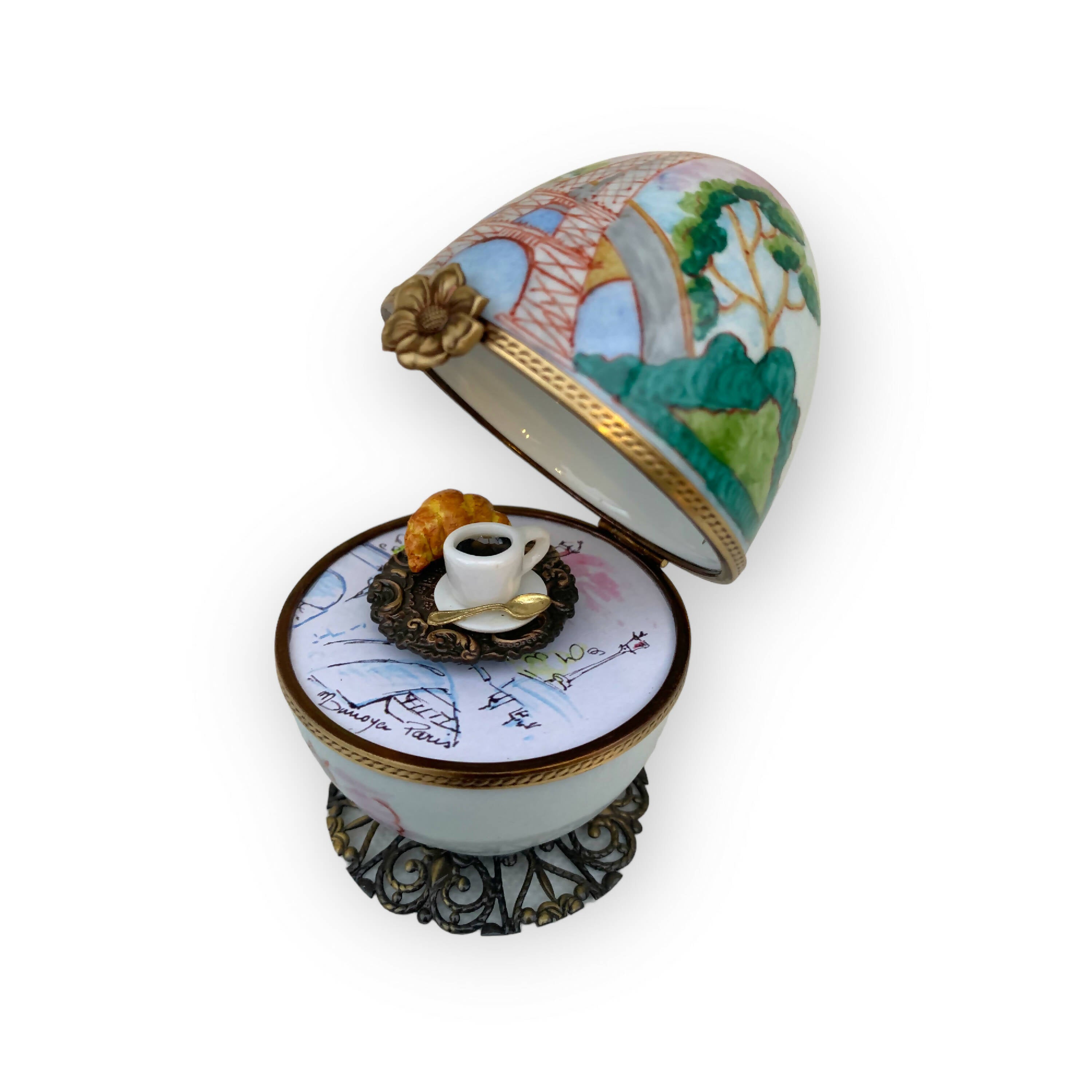 Oeuf musical Eiffel café croissant | EMPREINTES Paris