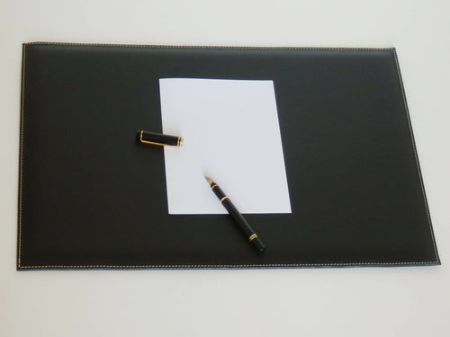 Sous-main Beaurecueil double cuir Ebène | EMPREINTES Paris - EMPREINTES Paris