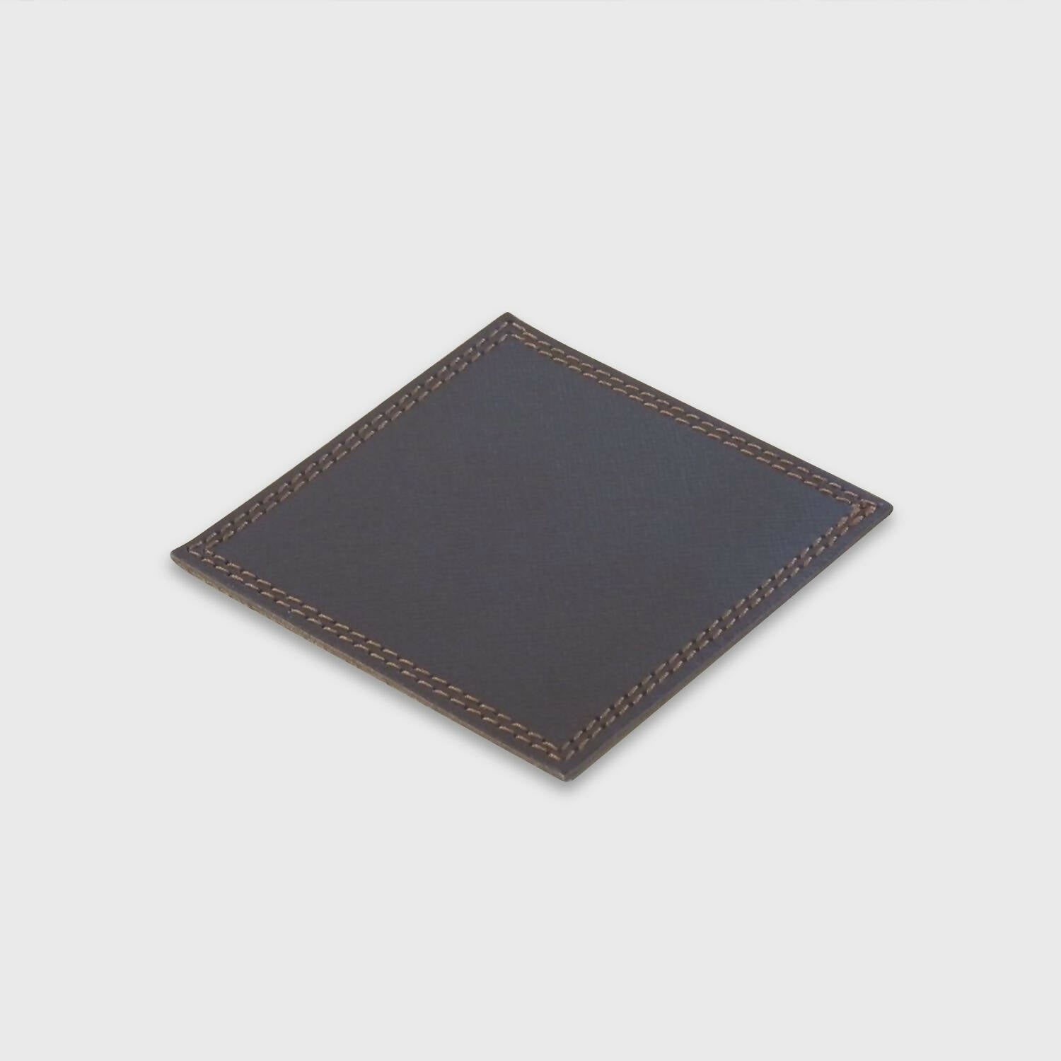 Lot de 6 sous verres en cuir Chocolat | EMPREINTES Paris