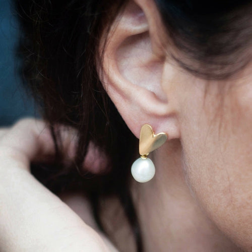 Boucles d'oreilles Le coeur perle | EMPREINTES Paris - EMPREINTES Paris