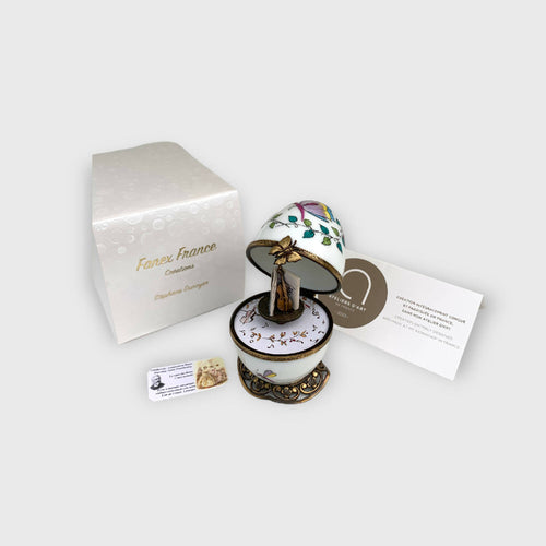 Boite à musique papillon blanc partition et violon | EMPREINTES Paris - EMPREINTES Paris