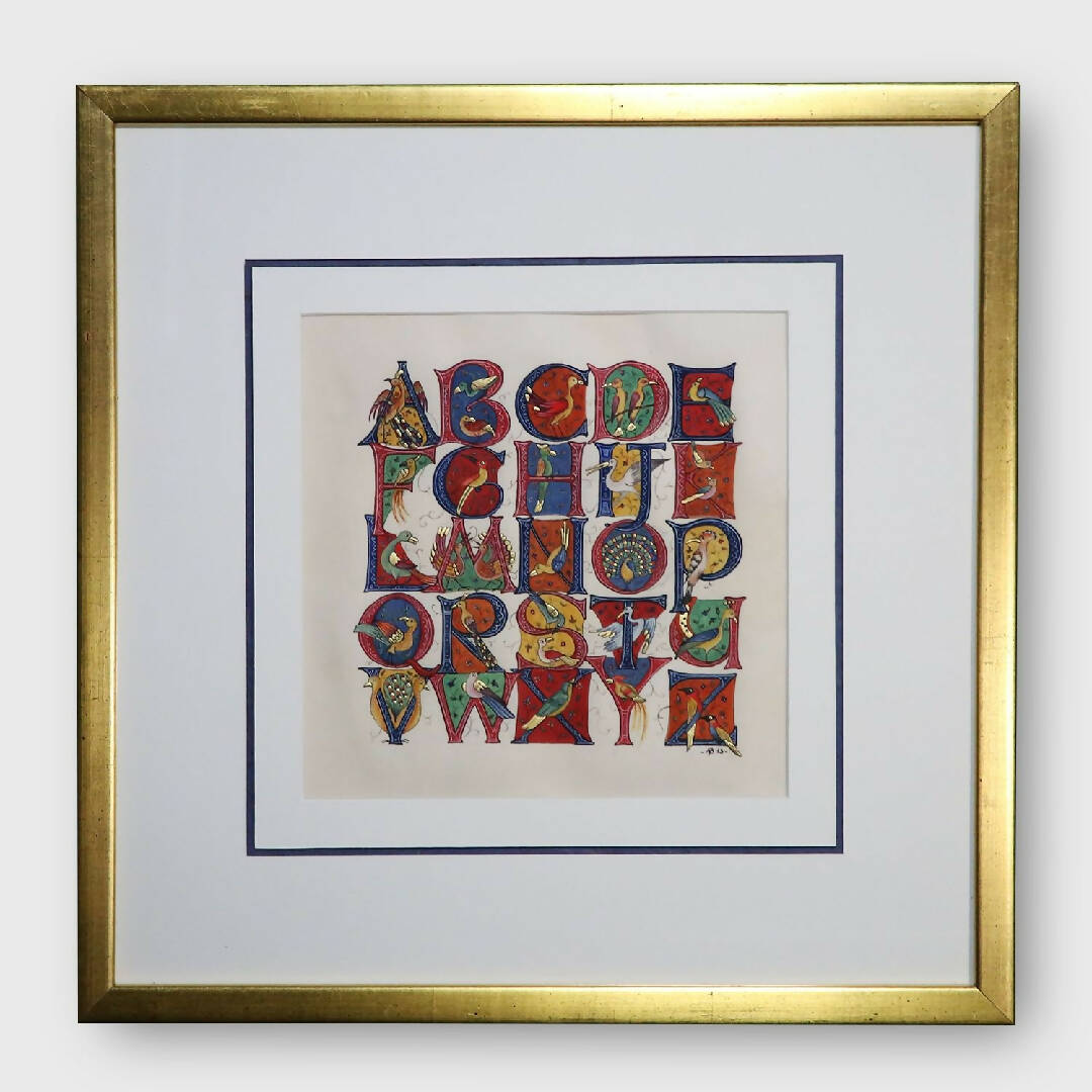 Enluminure Abécédaire des oiseaux 1 | EMPREINTES Paris